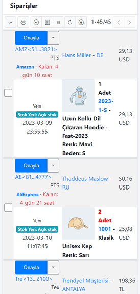FastEntegre Order Mobil