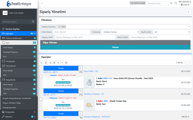 FastEntegre Order.png